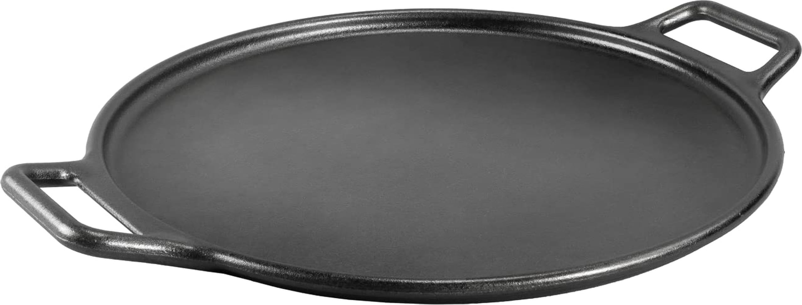 Lodge Seasoned Cast Iron Pizza Pan - Cast Iron Baking Plate for Homemade Crusts & Flatbreads - Durable Heirloom Quality 