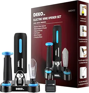 DEKOHM Electric Wine Opener Set with Charging Base