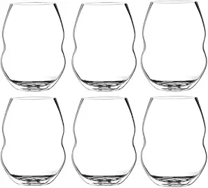 Riedel Swirl Stemless Red Wine Glasses, Set of 6