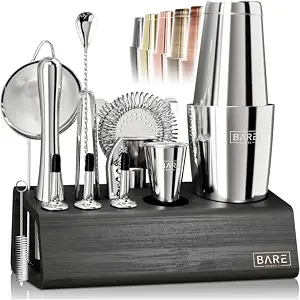 BARE BARREL 14-Piece Cocktail Shaker Set