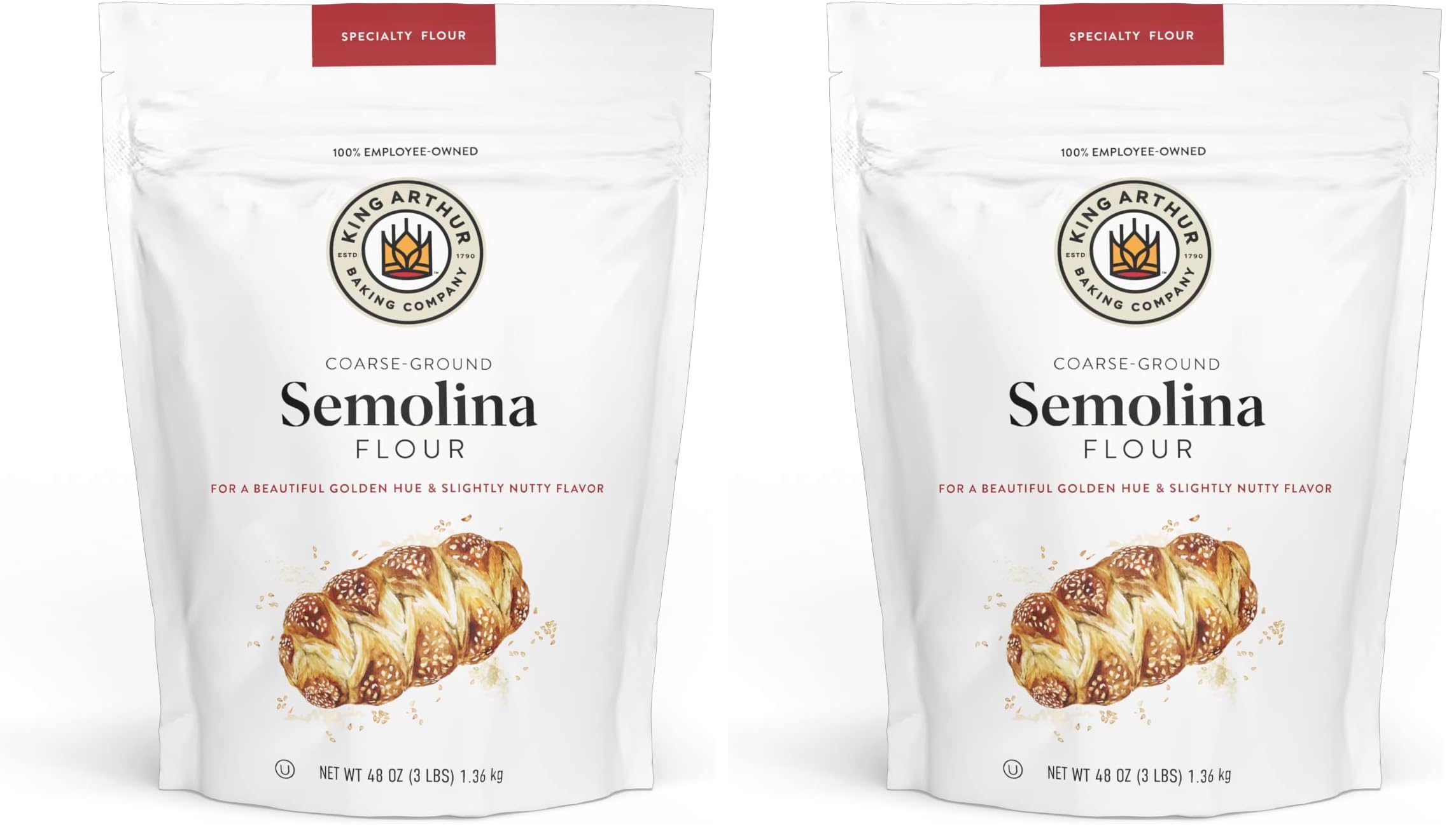 King Arthur Premium Semolina Flour:Coarse Ground,High Protein Durum Wheat for Perfect Pasta,Pizza,and Bread Making-Koshe