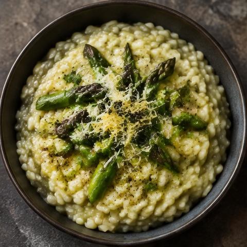 Illustrative asparagus risotto