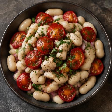 Illustrative cannellini bean salad