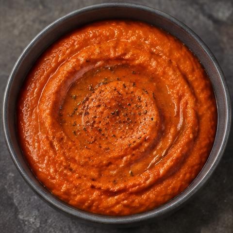 Illustrative roasted red pepper sauce